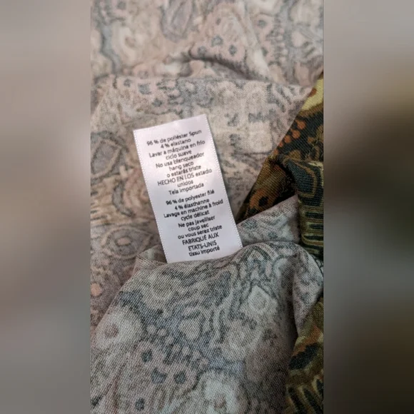 LuLaRoe 70s Themed Green Geometric Ana Maxi Dress Medium NWOT - Picture 4 of 7